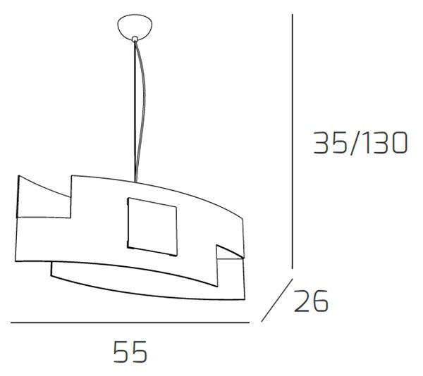 Sospensione Moderna Tetris Color Metallo Foglia Argento Vetro Bianco 1 Luce E27