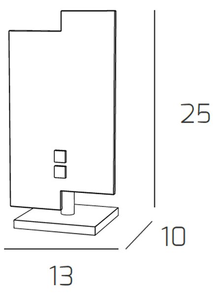 Abatjour Moderno Tetris Color Metallo Cromo Vetro Bianco 1 Luce G9