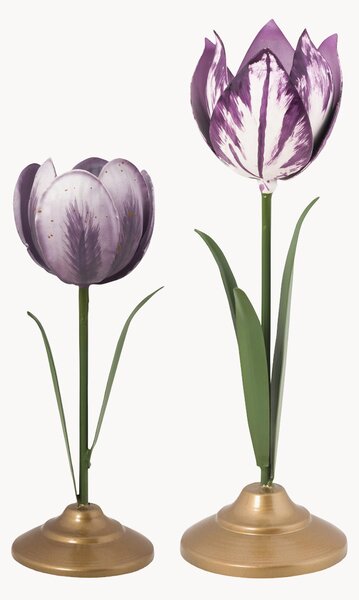 Portacandele fatti a mano Tulip, set da 2