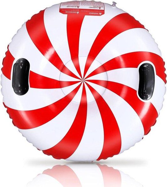Materasso gonfiabile invernale - Materasso gonfiabile in PVC - Materasso gonfiabile da esterno per l'inverno - Resistente al freddo e all'usura (rosso - 90 x 90 cm)