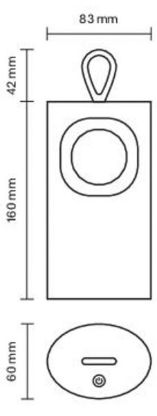 Sigor Lampada LED da tavolo ricaricabile Lunari, color oro 16 cm metallo CCT IP44 dimmerabile, Ottone / Oro, Soggiorno / Sala da pranzo, Alluminio, Moderno, Lampada da tavolo LED