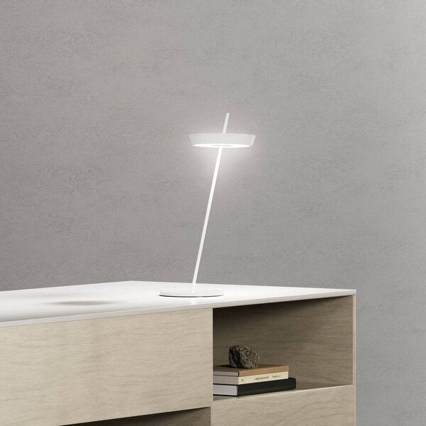 Sigor Lampada da tavolo a LED Mahina, dimmerabile, Bianco / Opale, Soggiorno / Sala da pranzo, Alluminio, Moderno, Lampada da tavolo LED