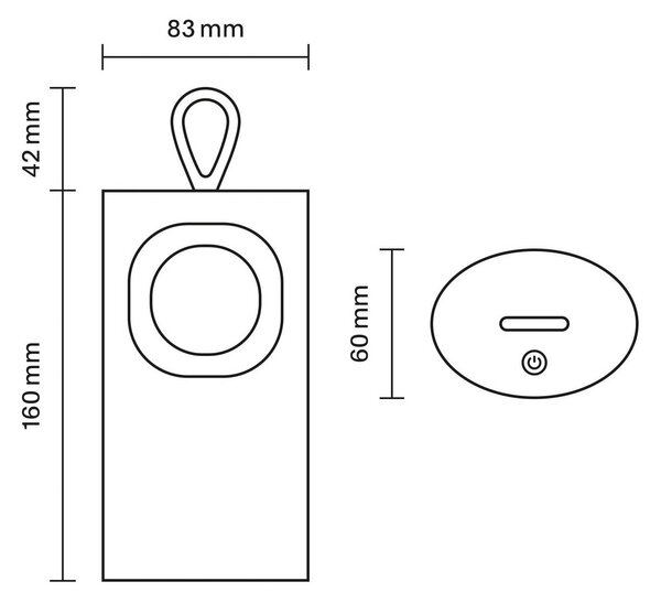Sigor Lampada LED da tavolo a batteria Lunari, beige, 16 cm, metallo, CCT IP44 dimmerabile, Crema / Ambra, Soggiorno / Sala da pranzo, Alluminio, Moderno, Lampada da tavolo LED