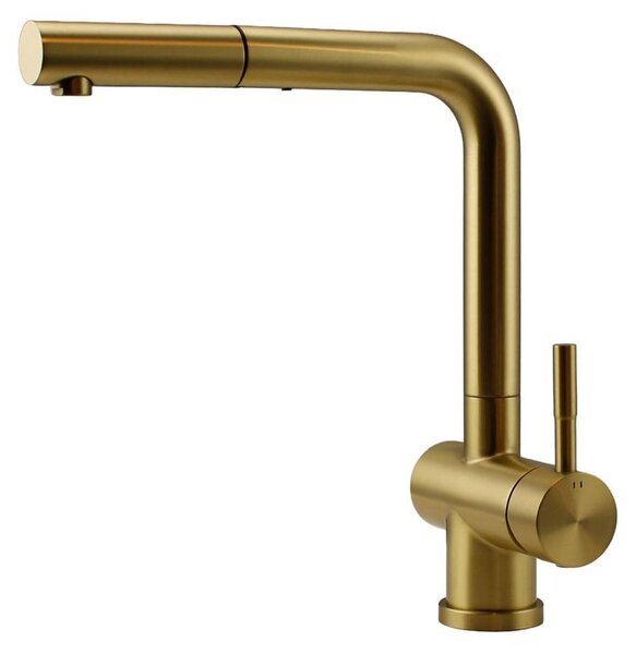 Rubinetto da cucina Pure.Sink Elite Steel Pulse-S in oro spazzolato PVD con bocca estraibile PS8500-60