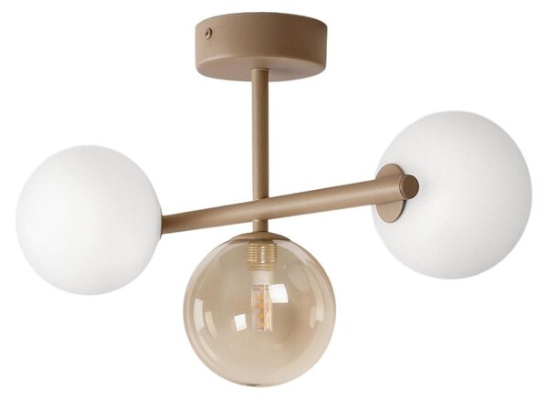 Lampada da soffitto con sfere di vetro LEMO beige 3xG9x8W, vetro, dimensioni: 26x38x27 cm, IP20, Kaja
