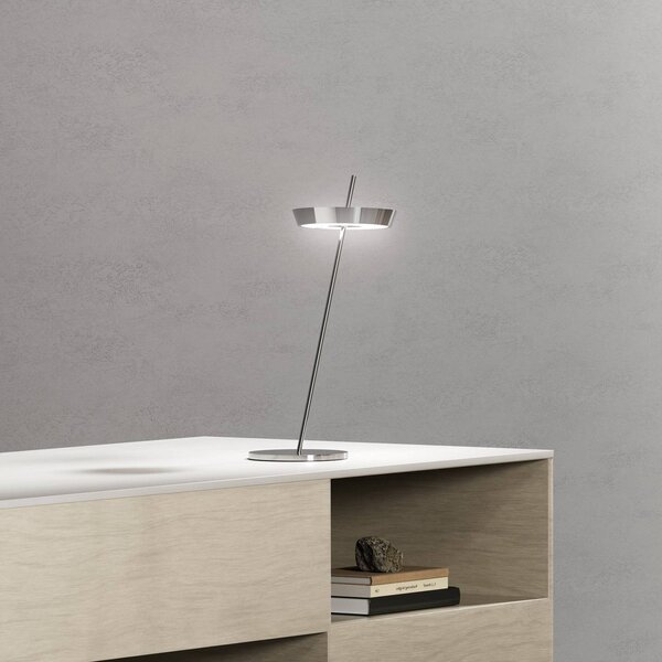 Sigor Lampada da tavolo a LED Mahina, dimmerabile, Cromo / Argento, Soggiorno / Sala da pranzo, Alluminio, Moderno, Lampada da tavolo LED