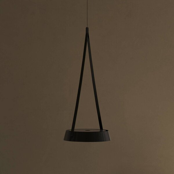 Sigor Lampada LED a sospensione Mahina, nero, Ø 17 cm, metallo, CCT dimmerabile, Nero, Soggiorno / Sala da pranzo, Alluminio, Moderno