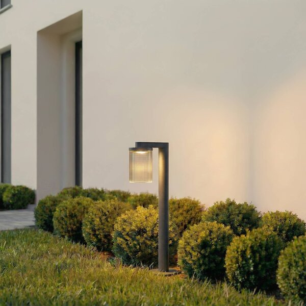 Lampioncino da giardino Beelia Lucande, Nero, Alluminio, Moderno, Lampada LED da esterni
