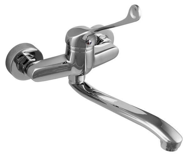 Aquanello Medic Rubinetto da cucina a parete con leva lunga, cromato CR-1005-MD