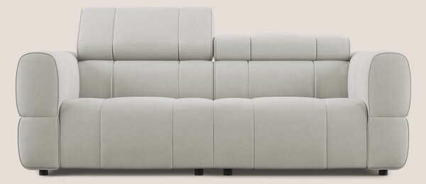 Giotto Divano modulare con opzione relax elettrico in microfibra effet