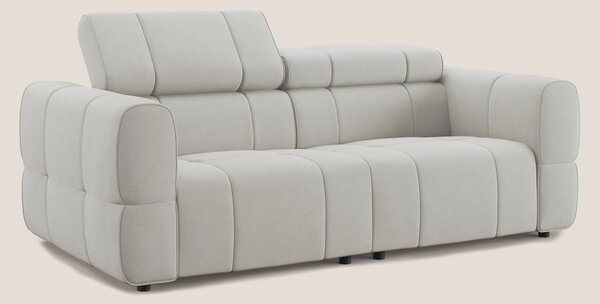 Giotto Divano modulare con opzione relax elettrico in microfibra effet