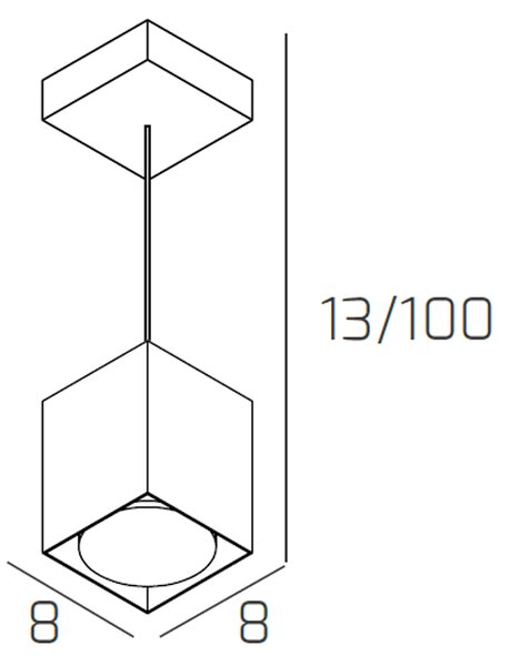 Sospensione Moderna Plate Metallo Grigio Antracite 1 Luce Gx53 10Cm