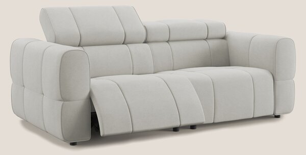 Giotto Divano modulare con opzione relax elettrico in microfibra effet