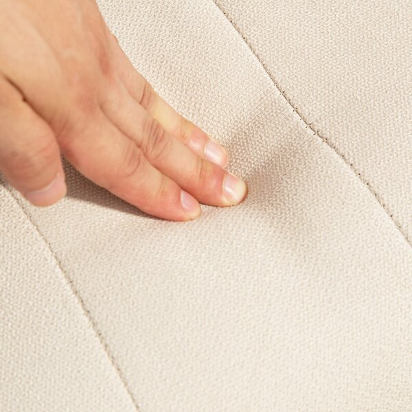 HOMCOM Sedia a dondolo con cuscino lombare, ampia seduta, struttura in faggio, fino a 120 kg, beige