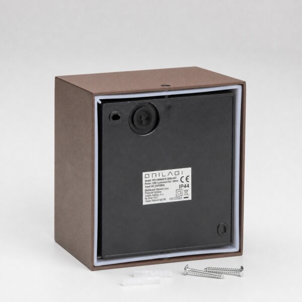BRILAGI-LED Applique da esterno con sensore TERNI LED/12W/230V marrone IP44
