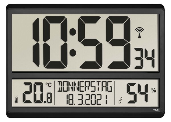 TFA 60.4520.01 Orologio radiocontrollato con climatizzatore
