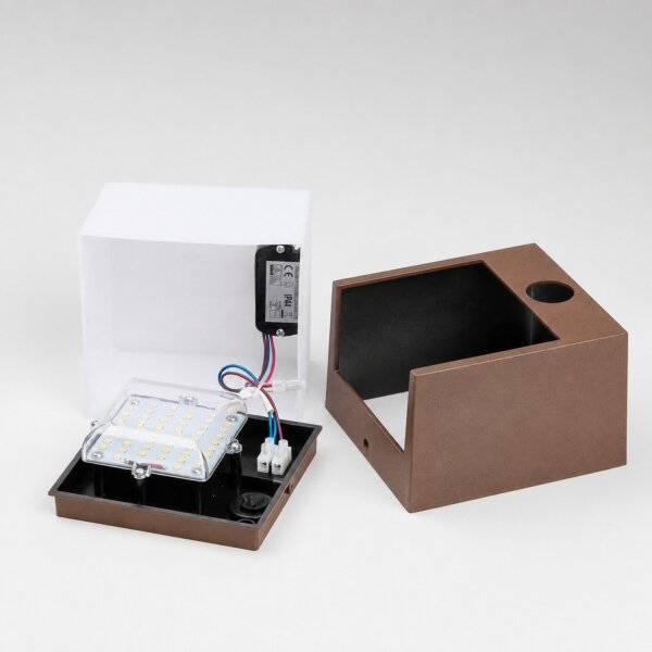 BRILAGI-LED Applique da esterno con sensore TERNI LED/12W/230V marrone IP44