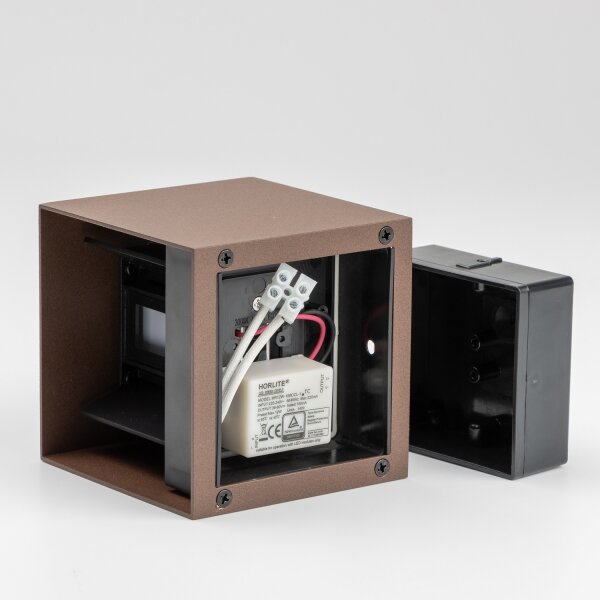 BRILAGI - Applique da esterno CUBE LED/6W/230V marrone IP54