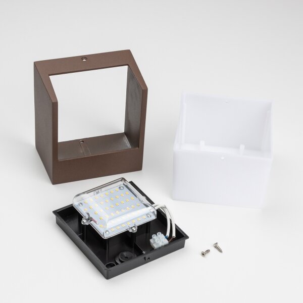 BRILAGI - Lampada da parete LED per esterni TERNI LED/12W/230V marrone IP44