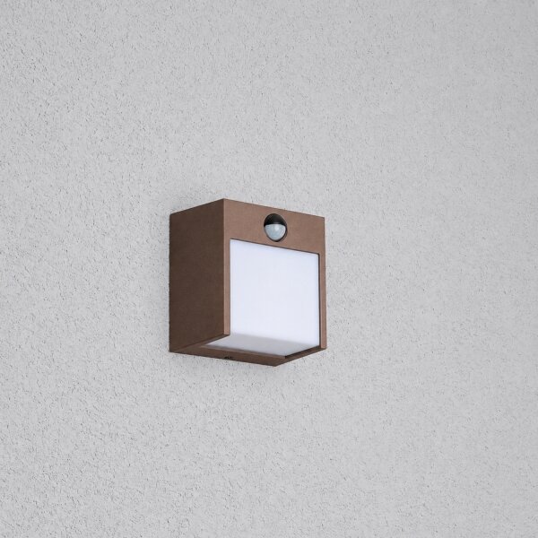 BRILAGI-LED Applique da esterno con sensore TERNI LED/12W/230V marrone IP44