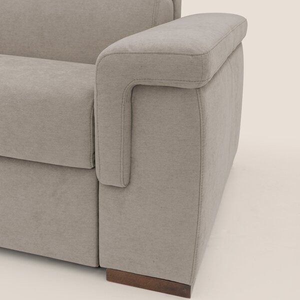 Giunone divano letto con materasso alto 18 cm e poggiatesta reclinabil