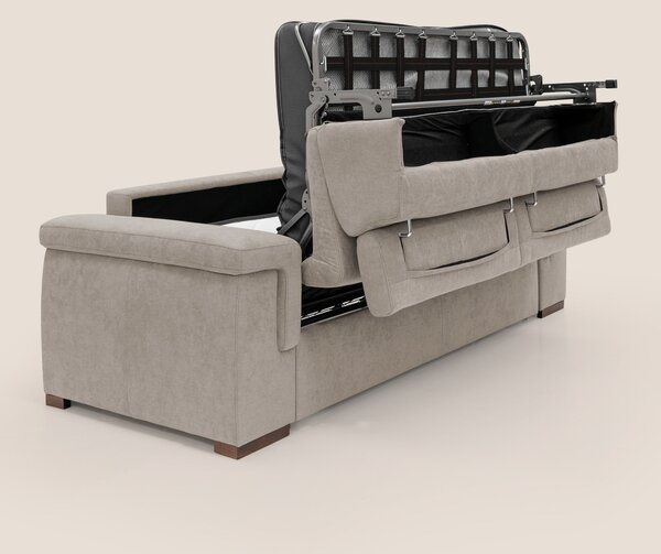 Giunone divano letto con materasso alto 18 cm e poggiatesta reclinabil