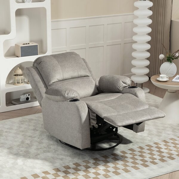 HOMCOM Poltrona Relax con Poggiapiedi e Funzione Sdraio, incluso Portabicchieri, fino a 150 kg, Marrone