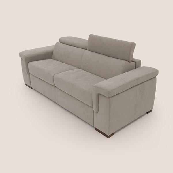 Giunone divano letto con materasso alto 18 cm e poggiatesta reclinabil