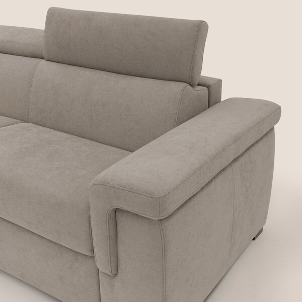 Giunone divano letto con materasso alto 18 cm e poggiatesta reclinabil