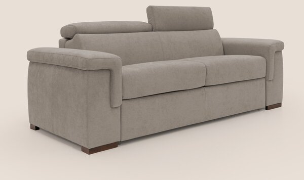 Giunone divano letto con materasso alto 18 cm e poggiatesta reclinabil
