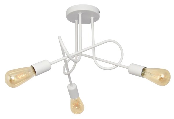 Lampadario a soffitto per bambini OXFORD 3xE27/15W/230V bianco