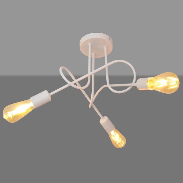 Lampadario a soffitto per bambini OXFORD 3xE27/15W/230V bianco