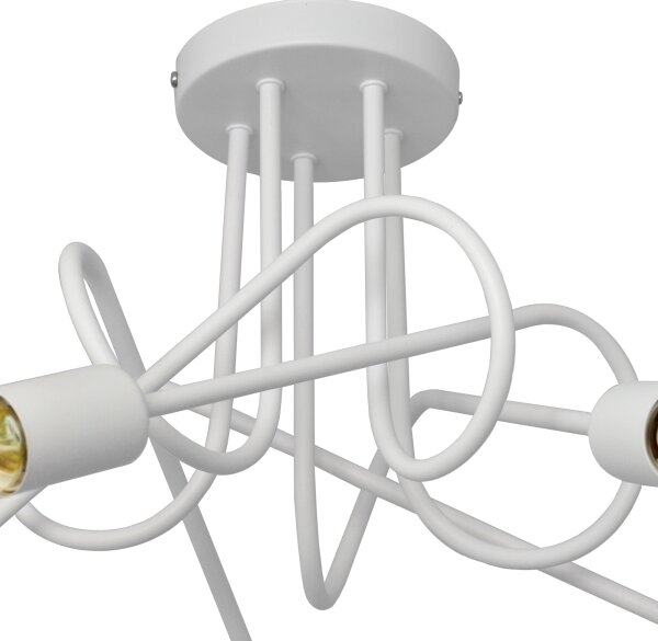 Lampadario a soffitto per bambini OXFORD 5xE27/15W/230V bianco