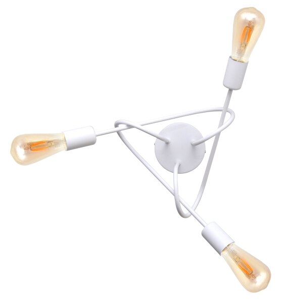 Lampadario a soffitto per bambini OXFORD 3xE27/15W/230V bianco