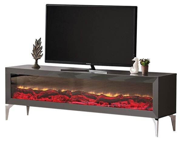 Camino elettrico camino media rtv porta tv tv 154x41 credenza bassa