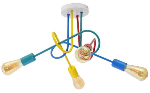 Lampadario LED da soffitto per bambini OXFORD 4xE27/10W/230V