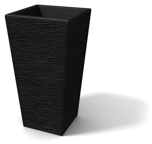 Portavaso Vaso in polietilene EGIZIO rustico 30x30xh 39 cm ideale per arredare al meglio sia un ambiente interno che esterno Grafite