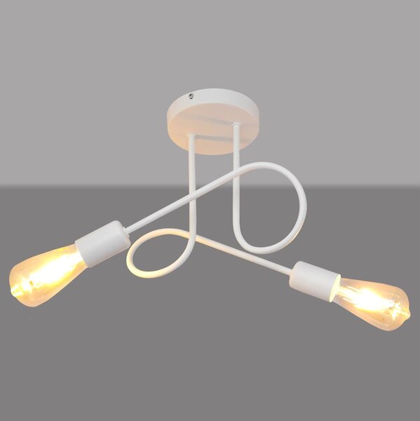 Lampadario a soffitto per bambini OXFORD 2xE27/15W/230V bianco