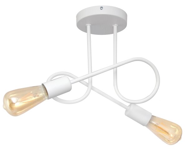 Lampadario a soffitto per bambini OXFORD 2xE27/15W/230V bianco