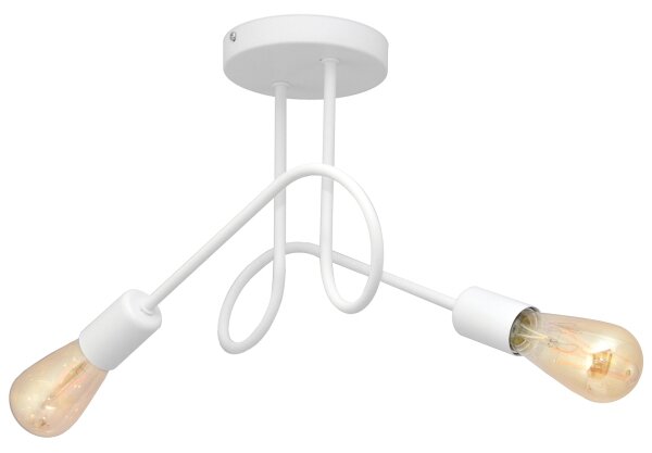 Lampadario a soffitto per bambini OXFORD 2xE27/15W/230V bianco