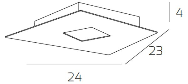 Plafoniera Moderna Note Metallo Sabbia 1 Luce Gx53 24Cm
