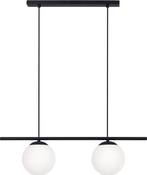 Lampada a sospensione ARTON bianco e nero 2xE27x40W in vetro, dimensioni: 90x71x16 cm, IP20, Kaja