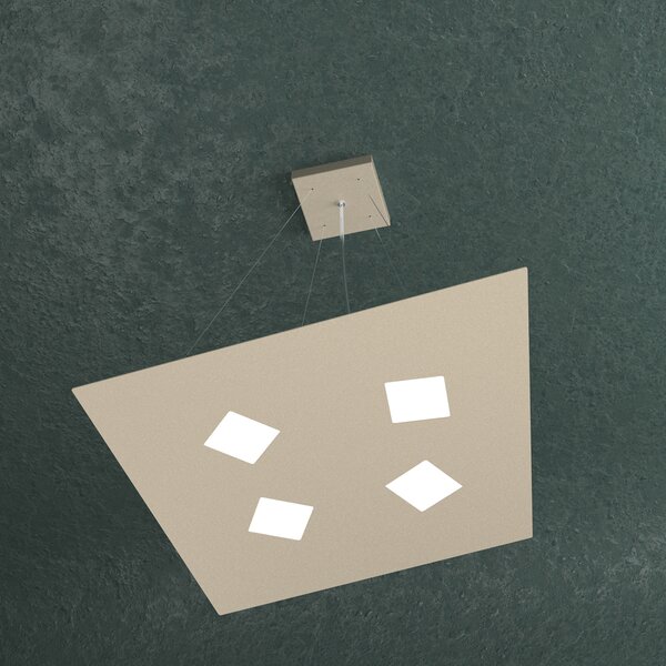 Sospensione Moderna Note Metallo Sabbia 4 Luci Gx53