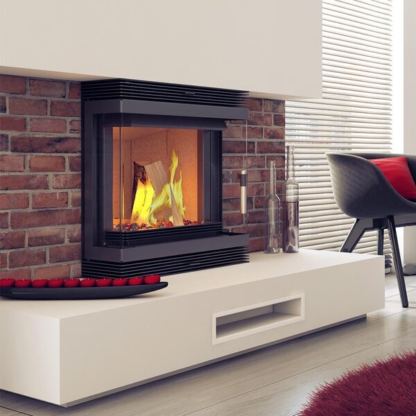 Inserto camino ad aria KRATKI BLANKA LP 8 kW Ø 160 Kit di installazione