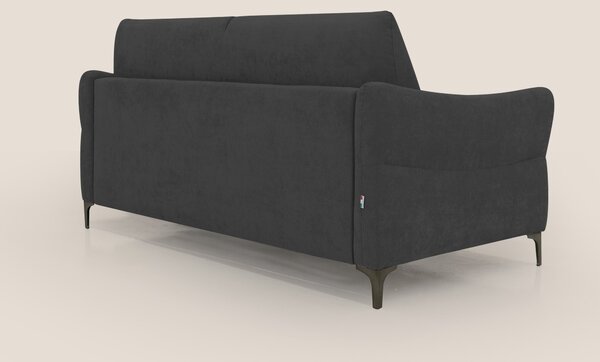 Dalia divano letto con materasso H18 cm e piedi alti in raffinato tess
