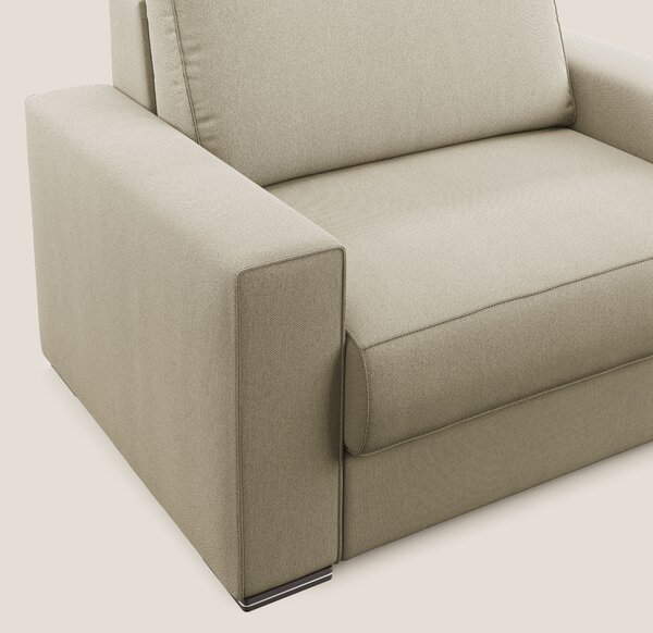 Dream poltrona letto in tessuto smacchiabile T05 cammello