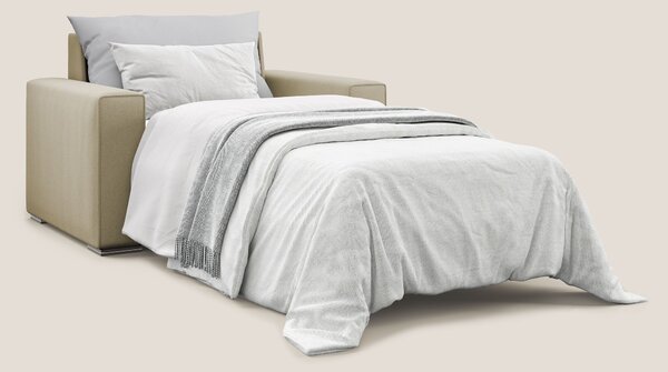 Dream poltrona letto in tessuto smacchiabile T05 cammello