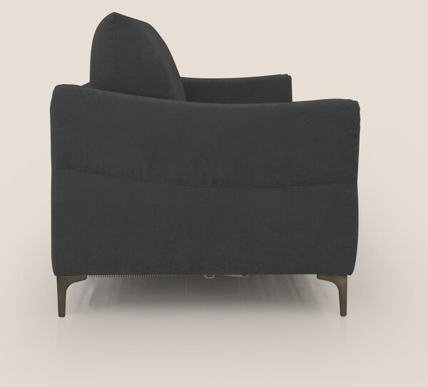 Dalia divano letto con materasso H18 cm e piedi alti in raffinato tess