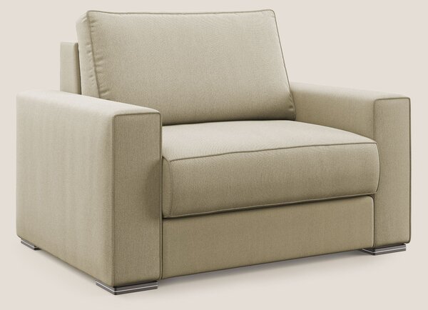 Dream poltrona letto in tessuto smacchiabile T05 cammello