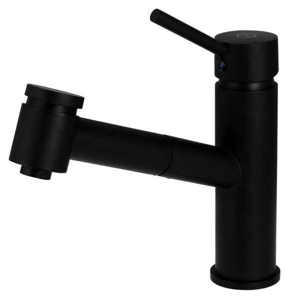 Aquanello Voss Miscelatore da cucina nero con bocca estraibile e funzione a spruzzo BL-7200-VS